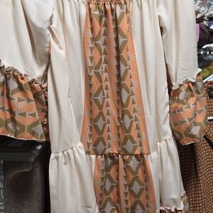 Bohemian Geometric Pattern Dress